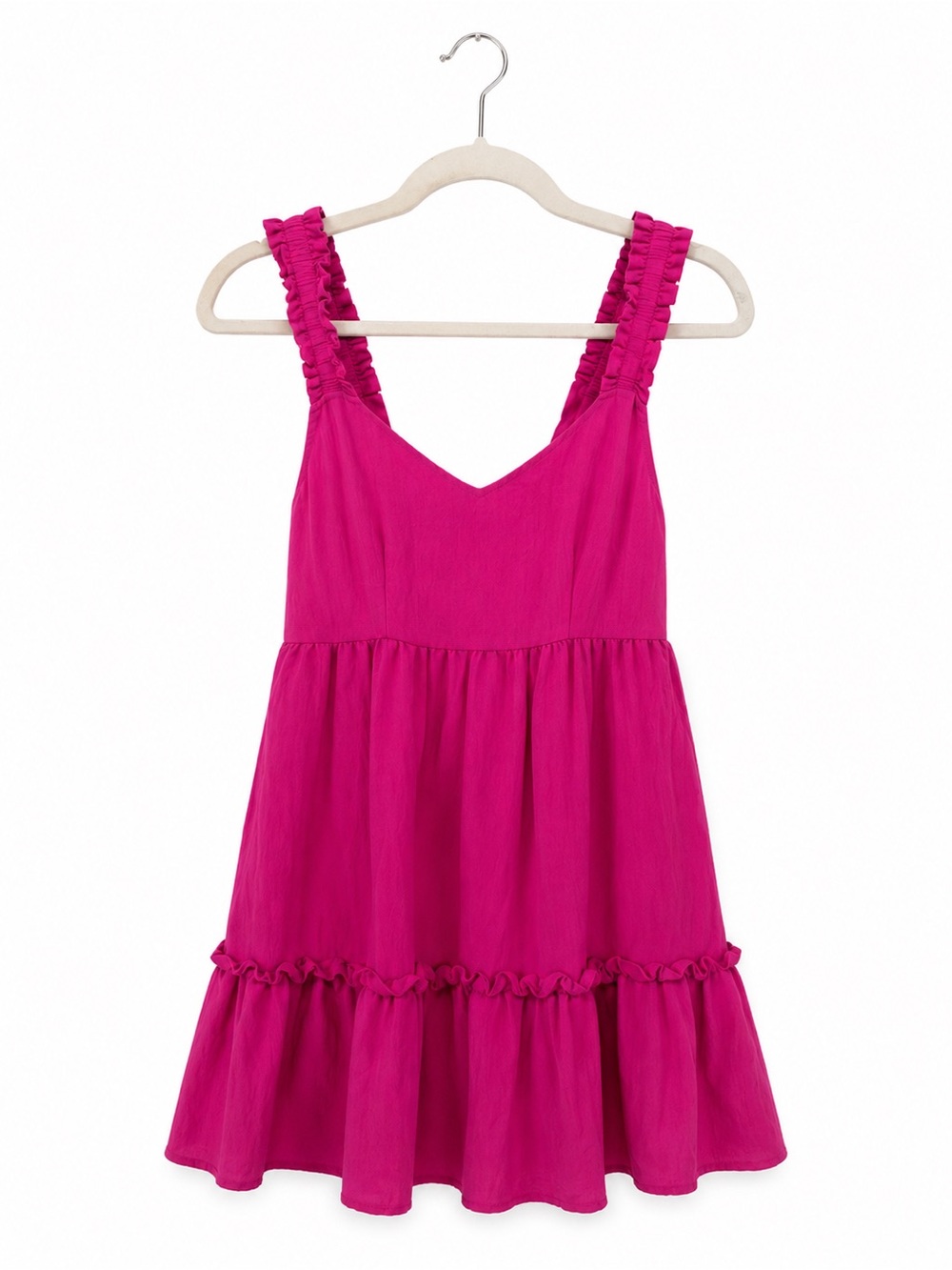 Blu Pepper Hot Pink Ruffle Mini Dress